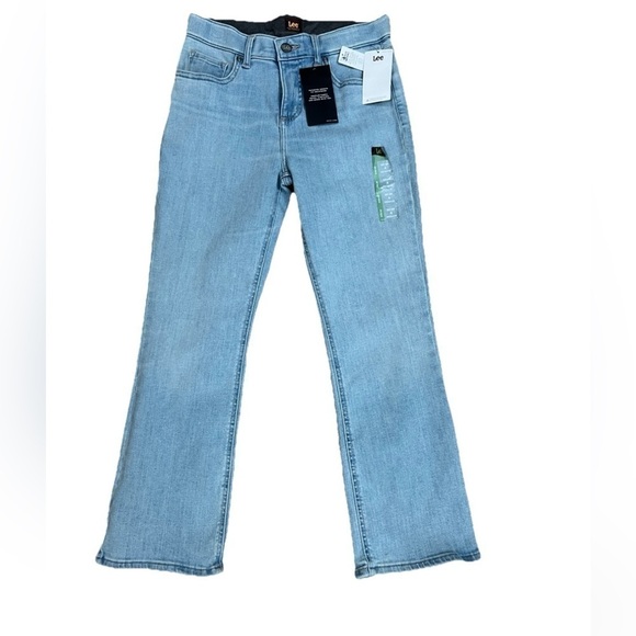 NWT Lee Boot Crop Jeans Ultra Lux Hidden Waistband Mid Rise $55 Sz 4 27” Waist - Picture 6 of 10
